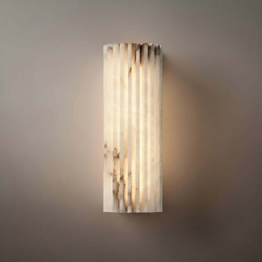 Modern Alabaster Wall Light – White Natural Stone